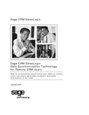 Sage CRM SalesLogix Data Synchronization Technology for Remote CRM Users