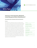 Interwoven Portal Integration: Meeting the Content Management Needs of Marketing and IT