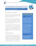 The Financial Value of On-Demand IT Services