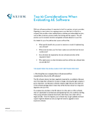 Top 10 Considerations When Evaluating AE Software